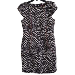 Miss Sixty retro style bodycon black & white dress exposed seams size 10